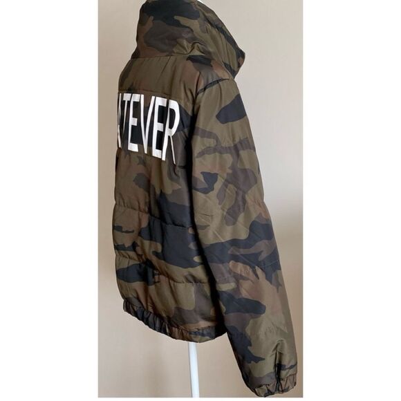 Zara Rare Camo WHATEVER Puffer Jacket size L / Pristine - Picture 11 of 13